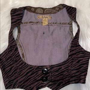 Brown Tigger Print  Crop Top Vest XS